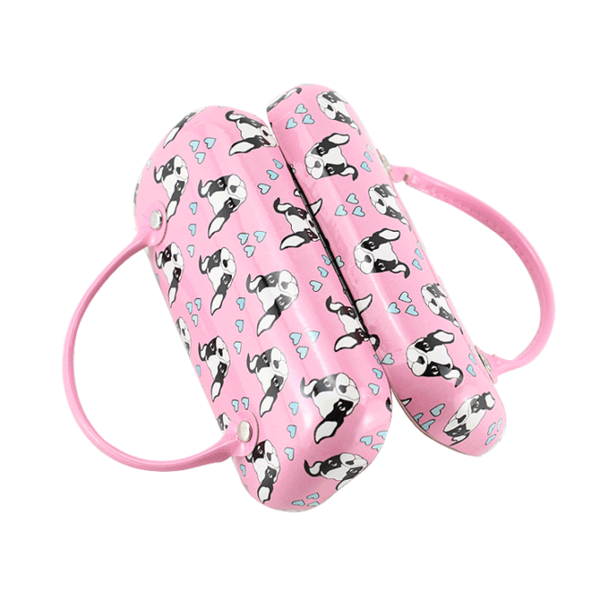 PU Leather Eyeglass Case with Handle Close Up