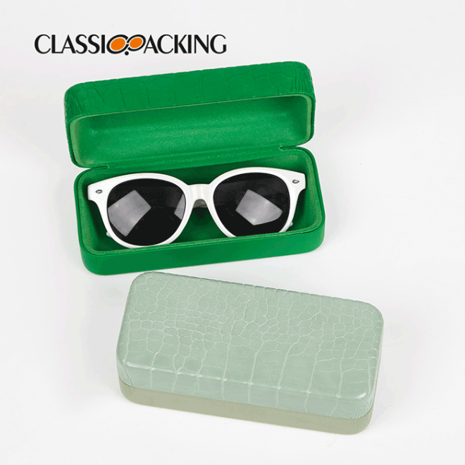 Hard Crocodile Skin Pattern Sunglass Cases Size Comparison
