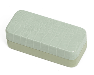 Gray Hard Crocodile Skin Pattern Sunglass Cases