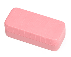 Pink Hard Crocodile Skin Pattern Sunglass Cases