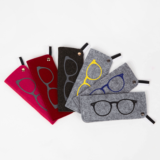 felt sunglasses pouch color options