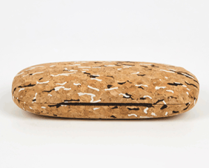 hard cork reading glasses case back angle