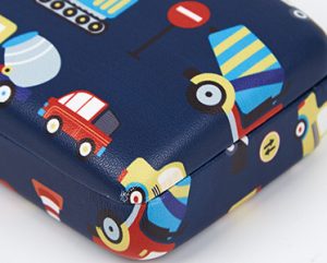 cute hard glasses case fabric detail