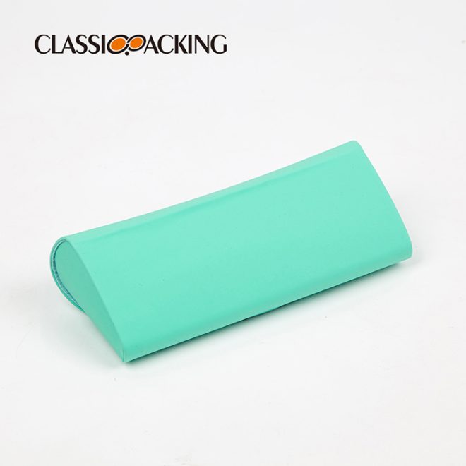 cyan pu leather reading glasses case back angle