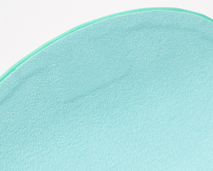 cyan pu leather reading glasses case lining close up