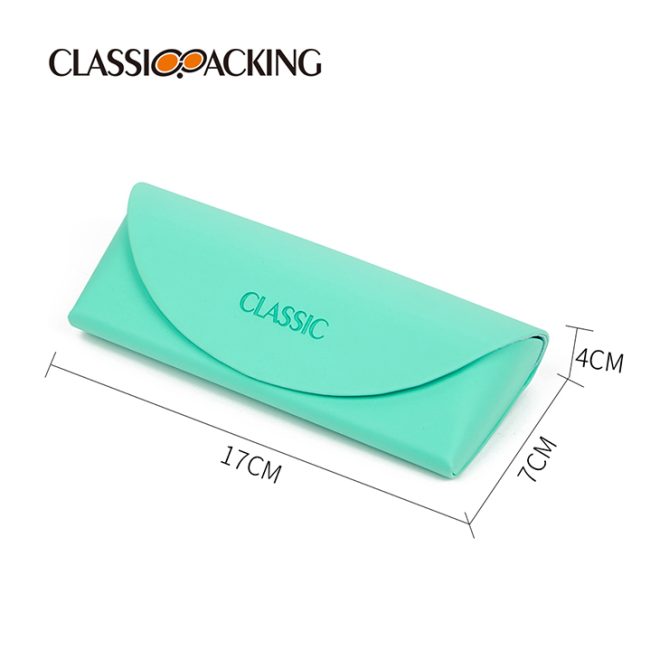 cyan pu leather reading glasses case size