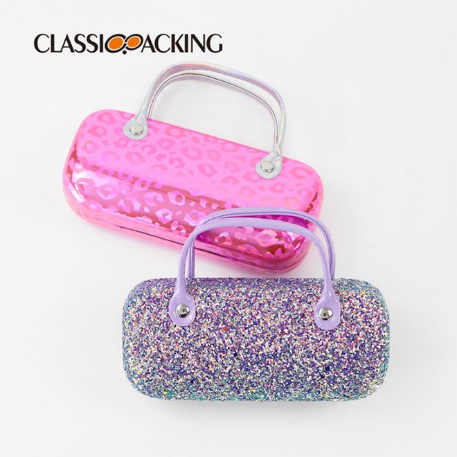 glitter eyeglass case printed pattern options