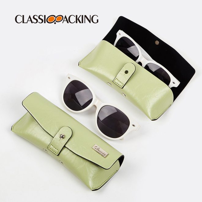 green glasses case soft leather capacity