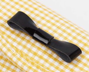 ladies soft glasses case with leather ribbon details