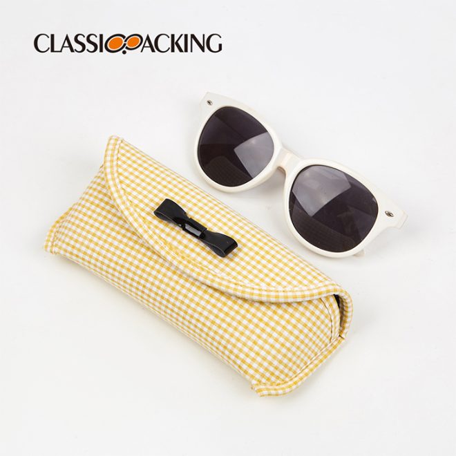 ladies soft glasses case with leather ribbon size comparison