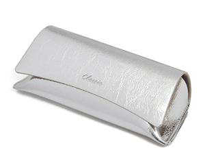 silver reading glasses case soft pvc leather