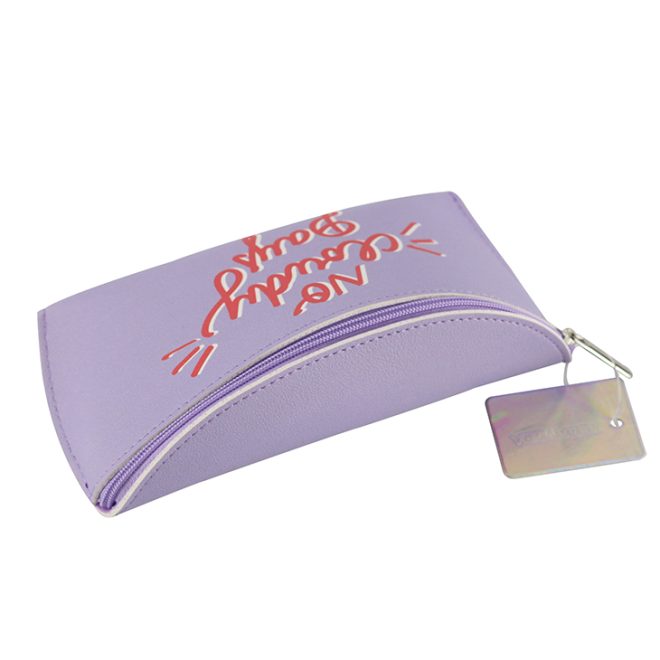 soft eyeglass case with zipper top view
