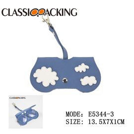 Cute Soft Leather Eyeglass Pouch With Swivel Clasps