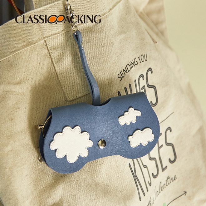Cute Soft Leather Eyeglass Pouch With Swivel Clasps - Image 5