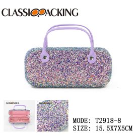 Sparkly Glitter Glasses Case With Top Handle Wholesale
