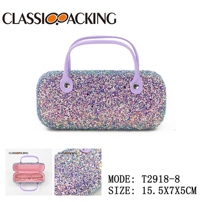 sparkly glitter glasses case wholesale