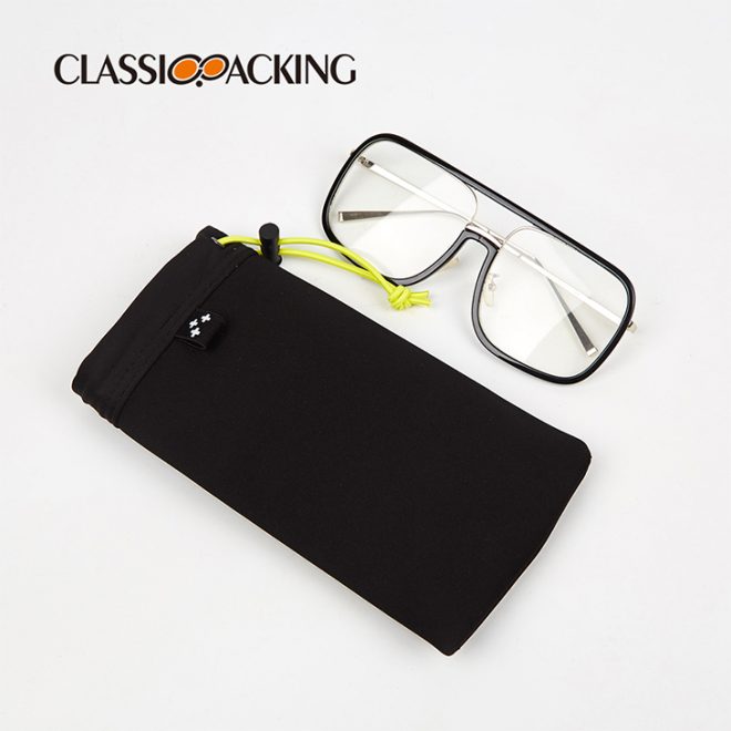 black sunglasses drawstring bag size comparison