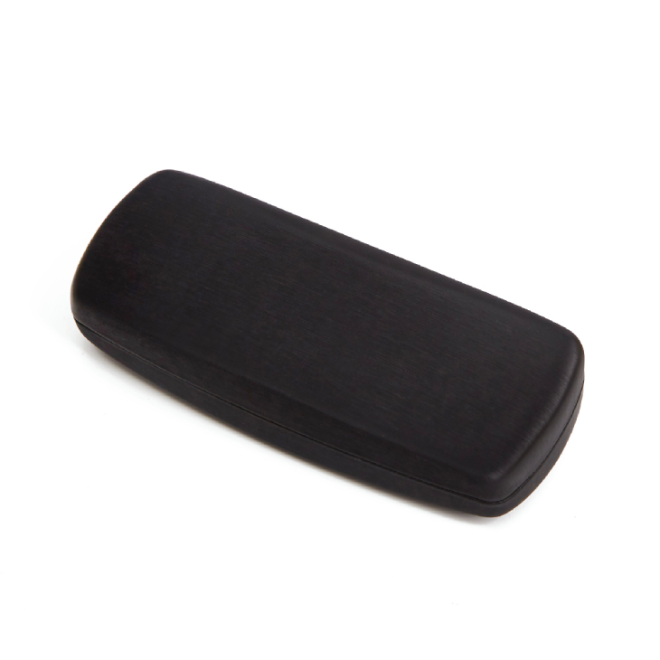 black brushed metallic pvc glasses case