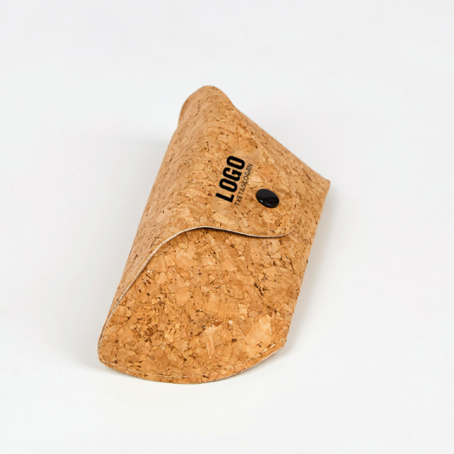 cork eyeglass case side angle