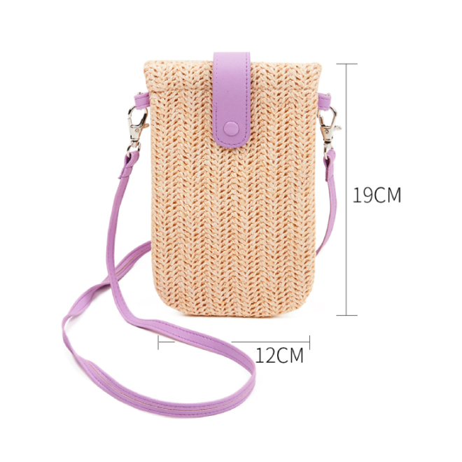 eco straw woven sunglasses pouch size