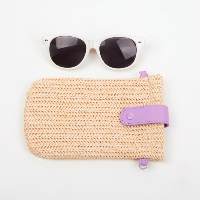 eco straw woven sunglasses pouch size comparison