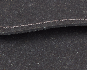 recylced bonded leather soft glasses case fabric detail