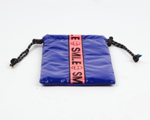 glossy polyester sunglasses pouch bottom view