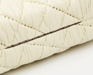 quilted glasses case hinge detail