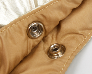 soft spectacle pouch button detail
