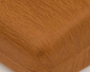 wooden-like leather glasses case hard fabric detail