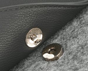 felt glasses pouch button detail