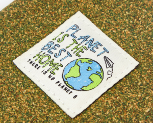glasses case soft pouch fabric logo closeup