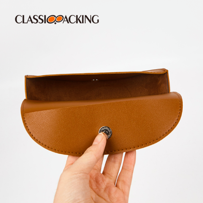 soft leather eyeglass case inner look