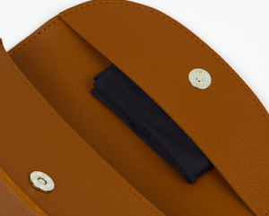 soft leather glasses case upper pocket
