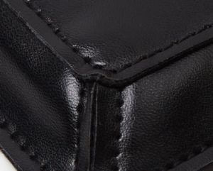 sunglasses pouch leather fabric closeup