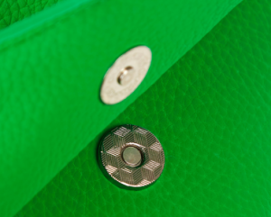 soft leather glasses pouch button detail